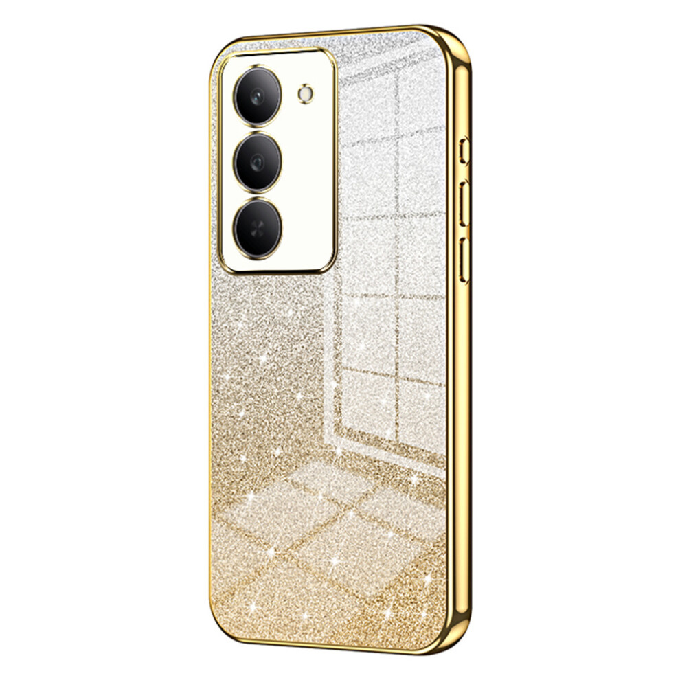 (Gold) For Realme V60 Pro 5G / 14X 5G Case Electroplating Gradient Glitter Tpu Phone Cover Gold 6914294977488