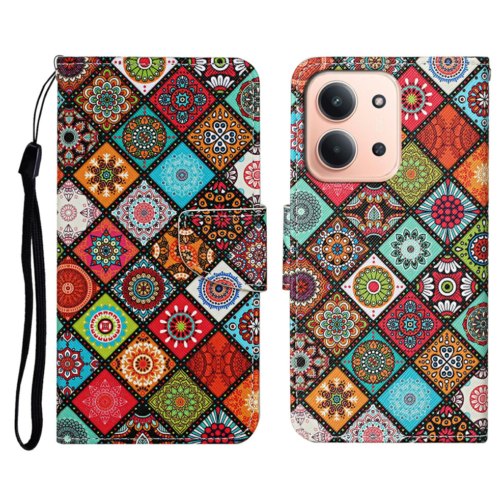 (Ethnic Style) Leather Case For Xiaomi Redmi 15C 4G (Eu) (173Mm) / 15C 5G (Eu) (173Mm) / Poco C85 4G (173Mm) Pattern Printing Folio Pho 6914292052804