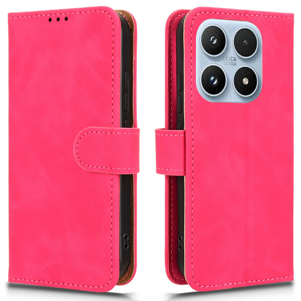 (Rose) For Xiaomi 17 Leather Case Skin Feel Anti Drop Wallet Flip Phone Cover 6914290785711
