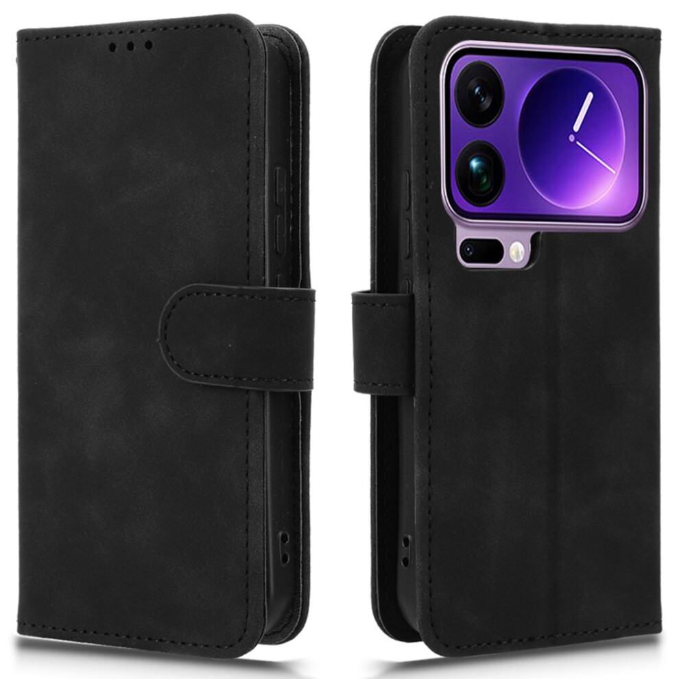 (Black) For Xiaomi 17 Pro Leather Case Skin Feel Anti Drop Wallet Flip Phone Cover Black 6914292386206