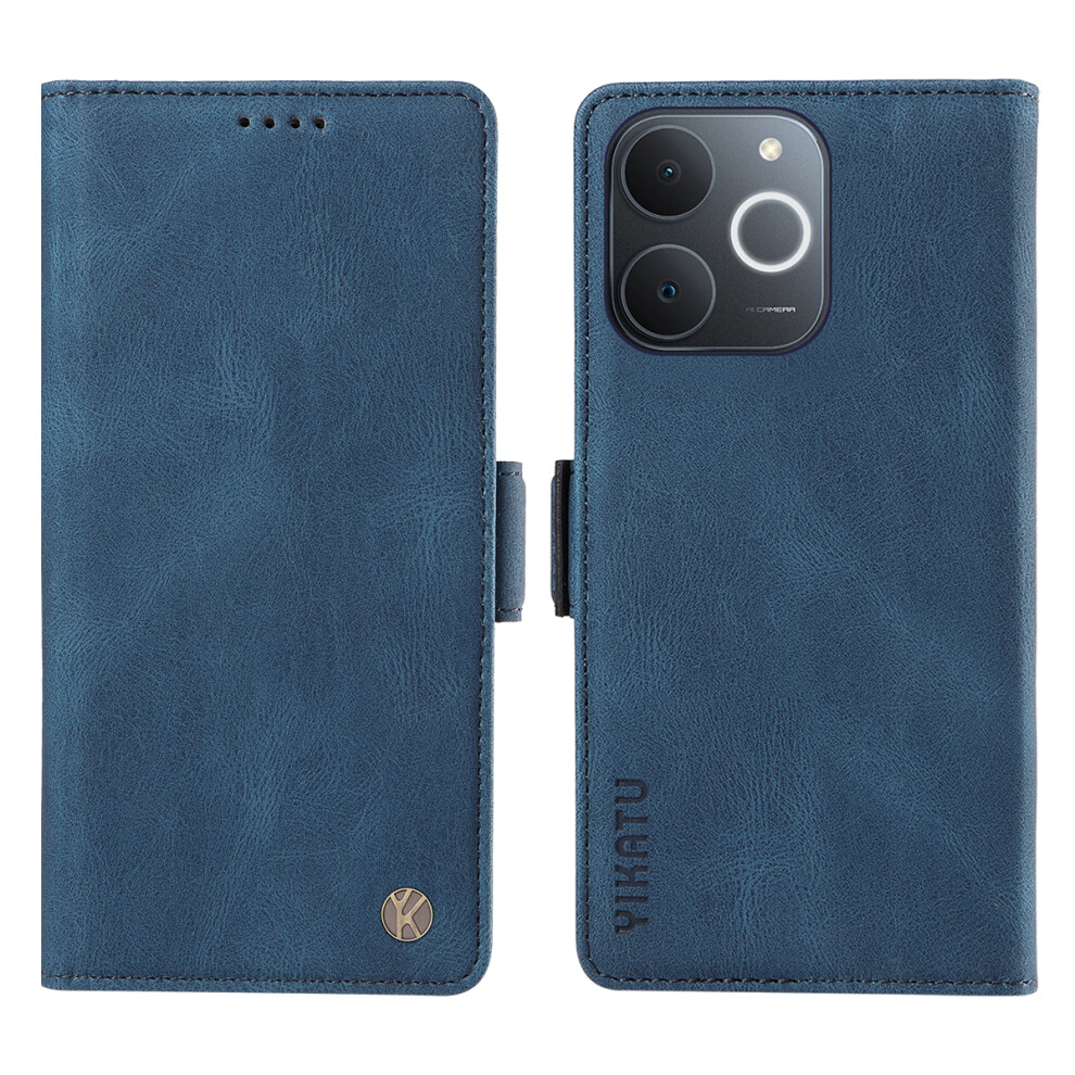 (Blue) Yikatu For Realme Narzo 80 Lite 4G / Realme Note 70 4G / Realme Note 70T 4G / Realme C71 4G (India) Leather Case Yk-005 Blue 6914296168518