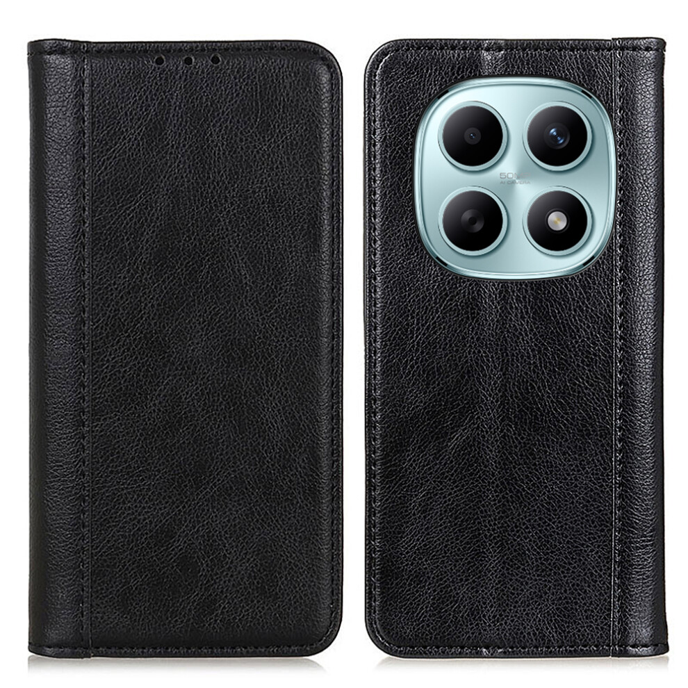 (Black) For Xiaomi Poco M8 5G / Redmi Note 15 5G (Global) Stand Case Split Leather Litchi Texture Wallet Phone Cover Black 6914290771462