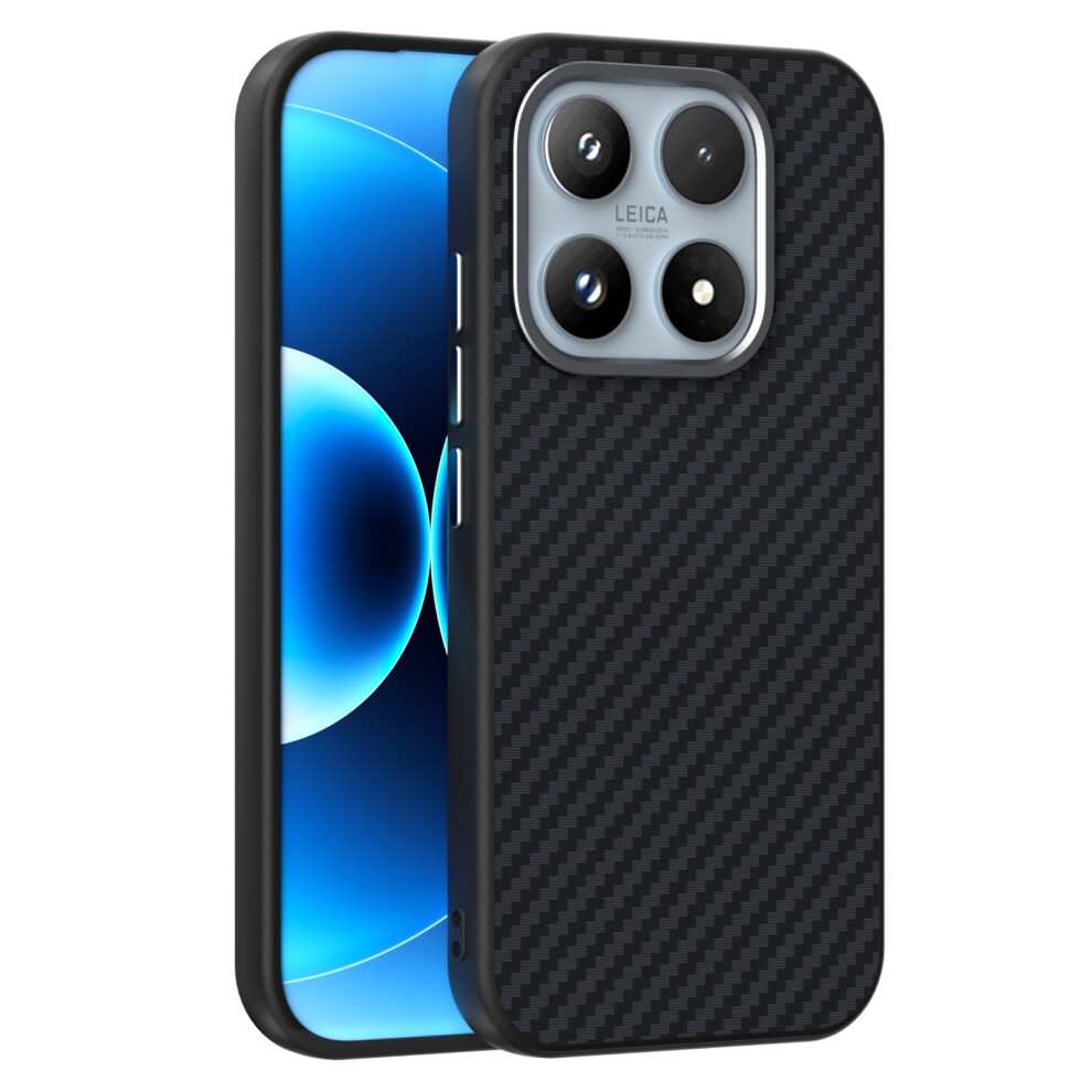 (Black) Abeel For Xiaomi 17 Magnetic Case Carbon Fiber Texture Back Cover Black 6914296081947