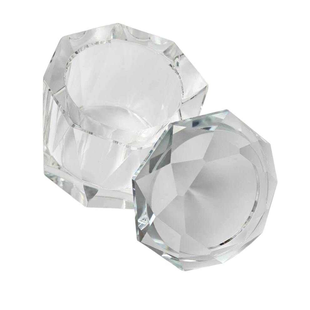 Artificial Crystal Glass Dish Liquid Container Washer Decorative Transparent color 02