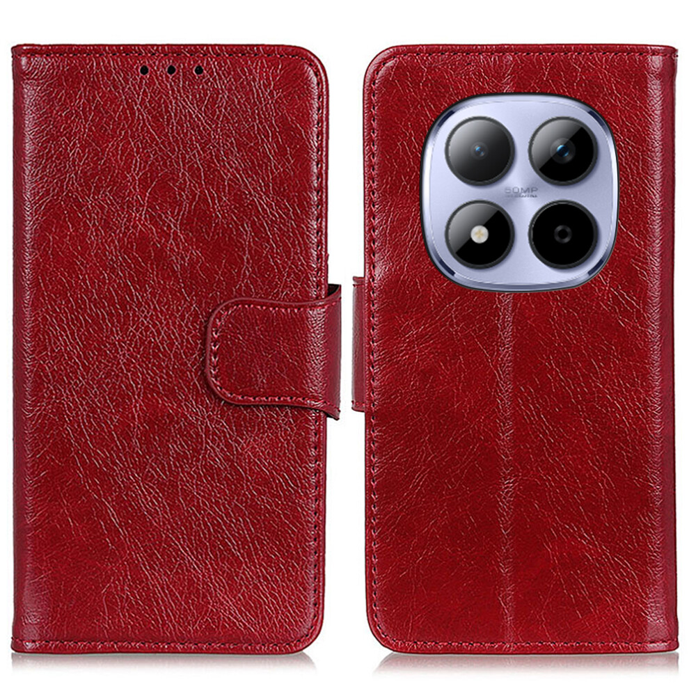 (Red) For Xiaomi Mi Note 15 Pro 5G (Global) Case Nappa Texture Split Leather Wallet Phone Cover Red 6914296901405