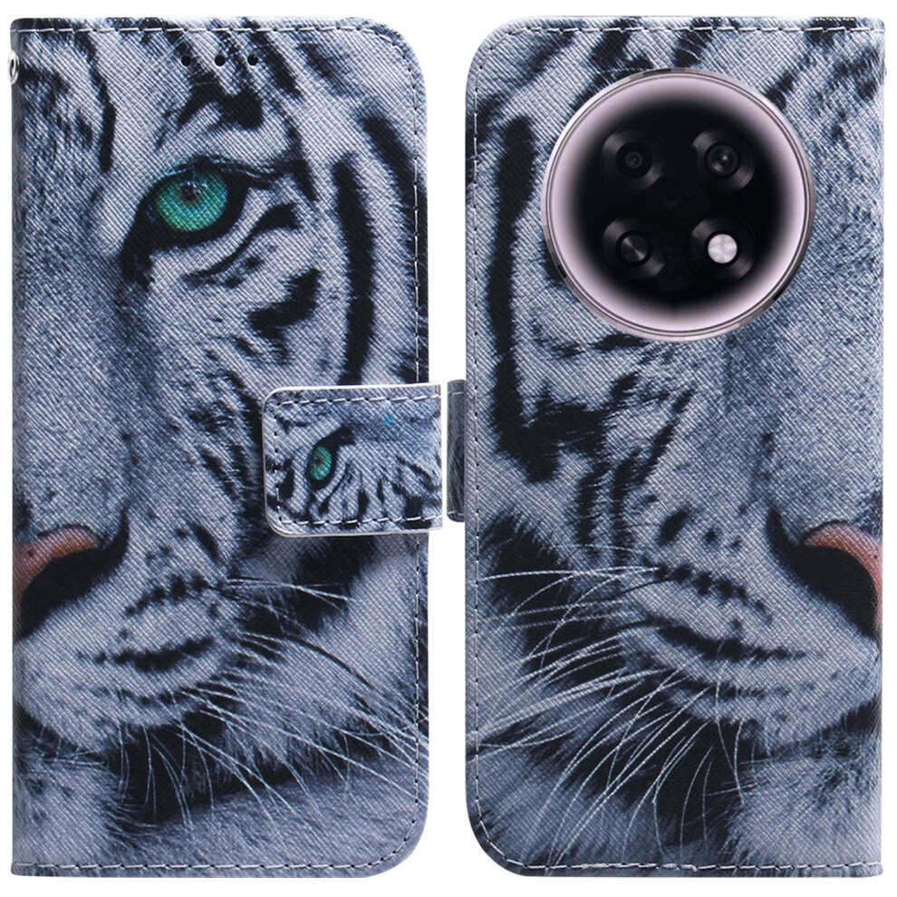 (Tiger) For Oppo F31 Pro+ 5G / A6 Gt 5G Wallet Case Pattern Print Leather Phone Cover 6914297257549