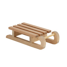 Artistic 1/12 Scale Wooden Sleigh Craft Project Festive Decors Element