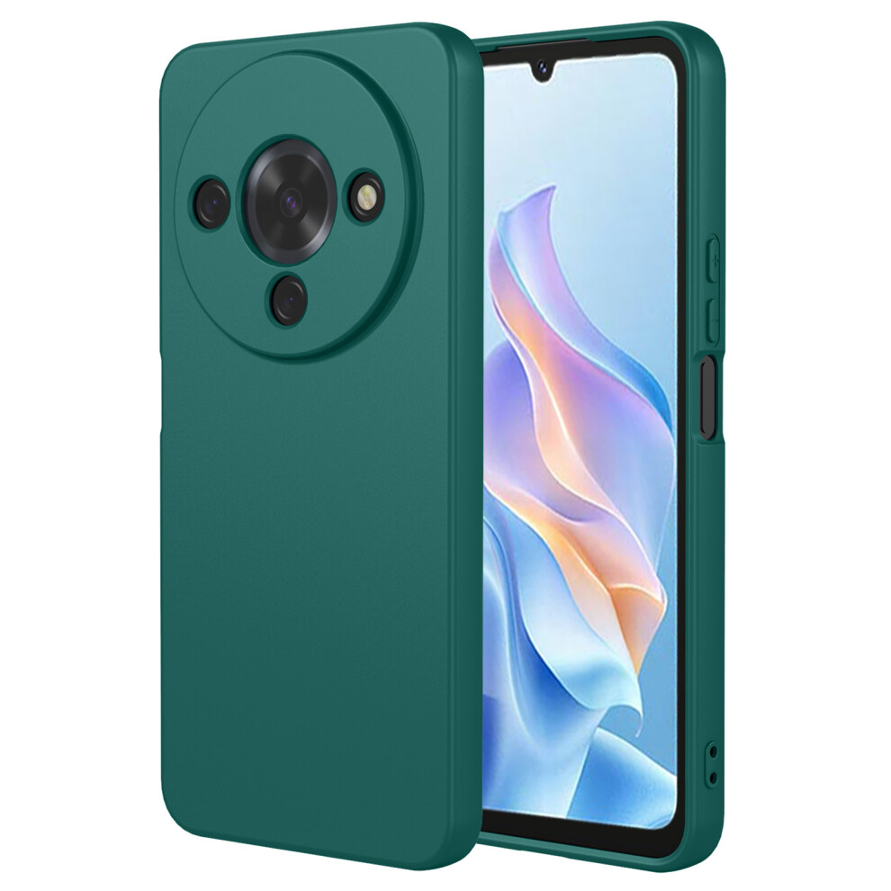 (Blackish ) For Zte Blade A76 5G Case Liquid Silicone Feel Soft Tpu Protective Phone Cover Green 6914297396835