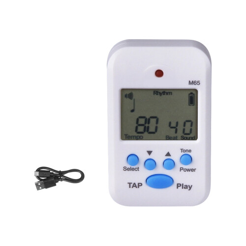 LCD Digital Rhythm Metronome Professional Clip on LCD Digital Metronome White