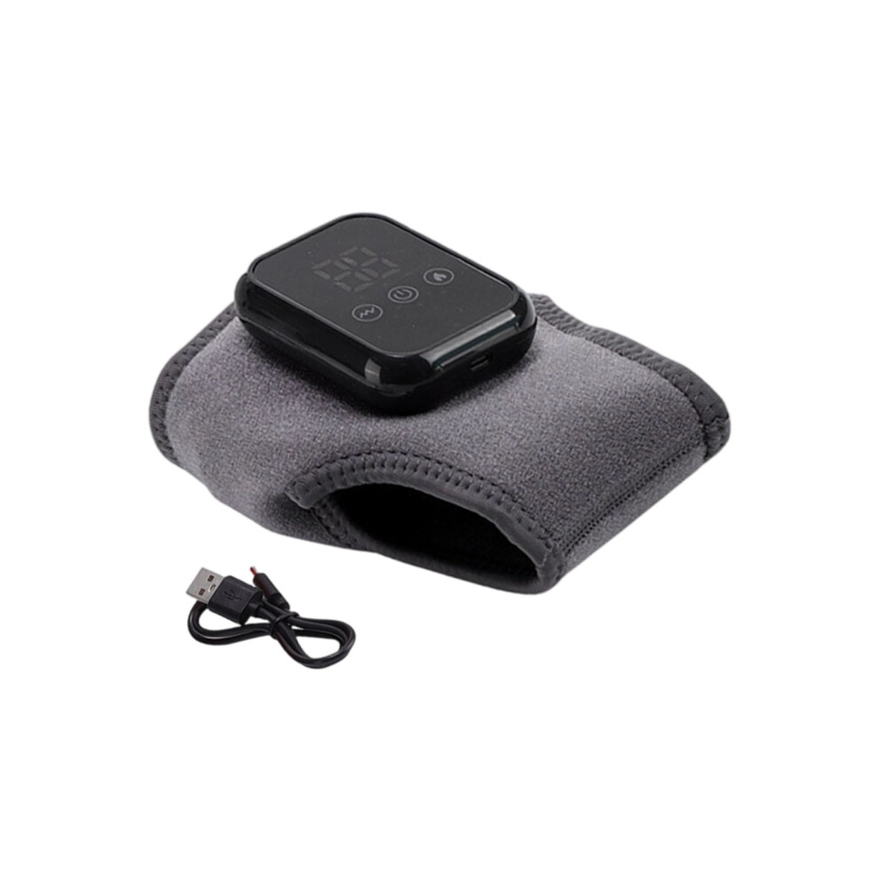 Portable Heating Ankle Wrap Massagers 3 Mode Vibrations Therapy for Gray single pack