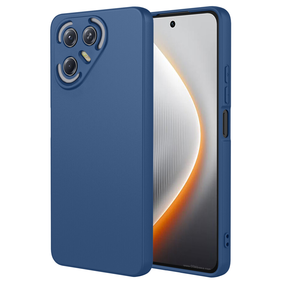 (Blue) For Tecno Pova 7 5G Case Liquid Silicone Feel Soft Tpu Protective Phone Cover Blue 6914294602731