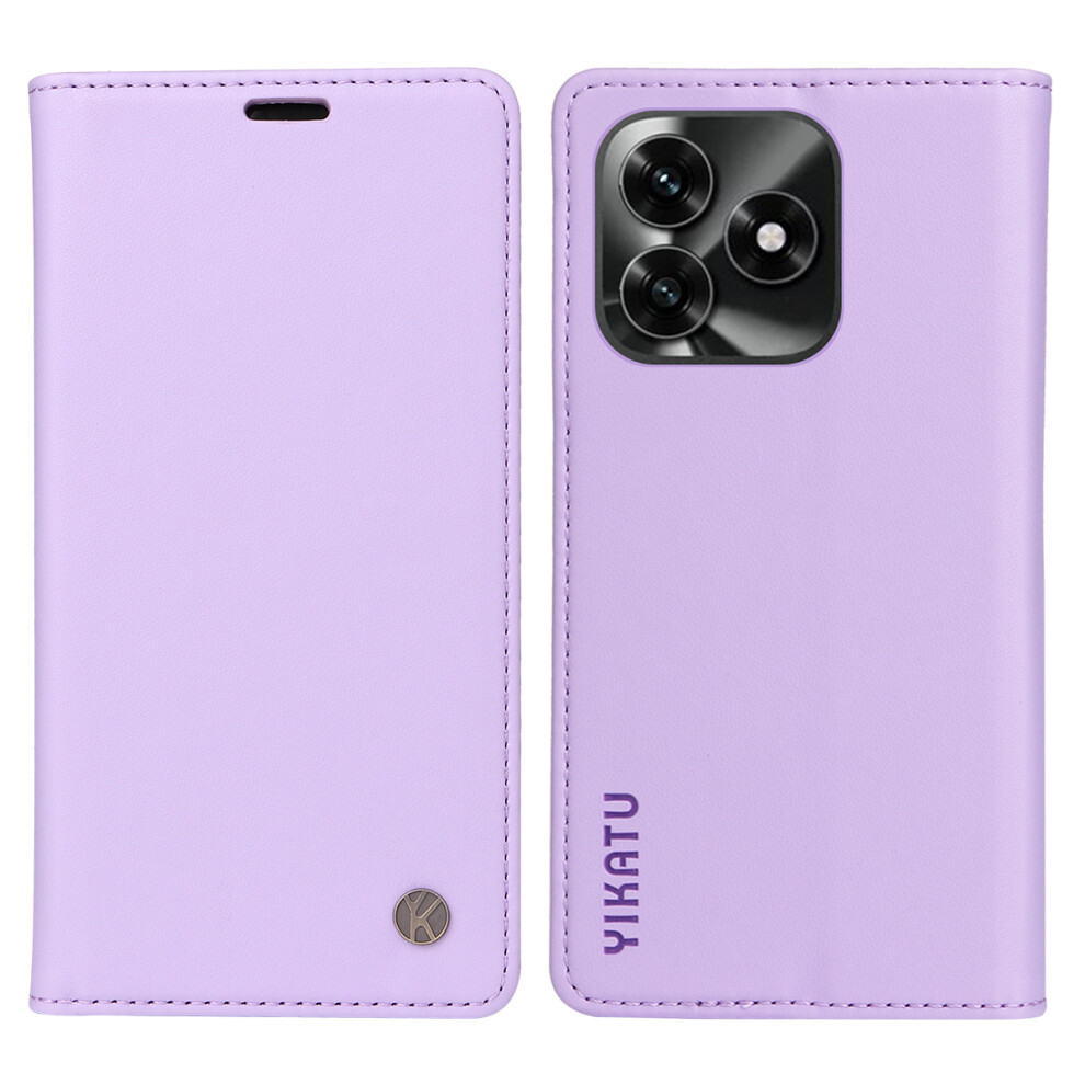 (Light ) Yikatu For Honor X5c Plus 4G Phone Cases Magnetic Closure Pu Leather Mobile Cover Purple 6914294947412