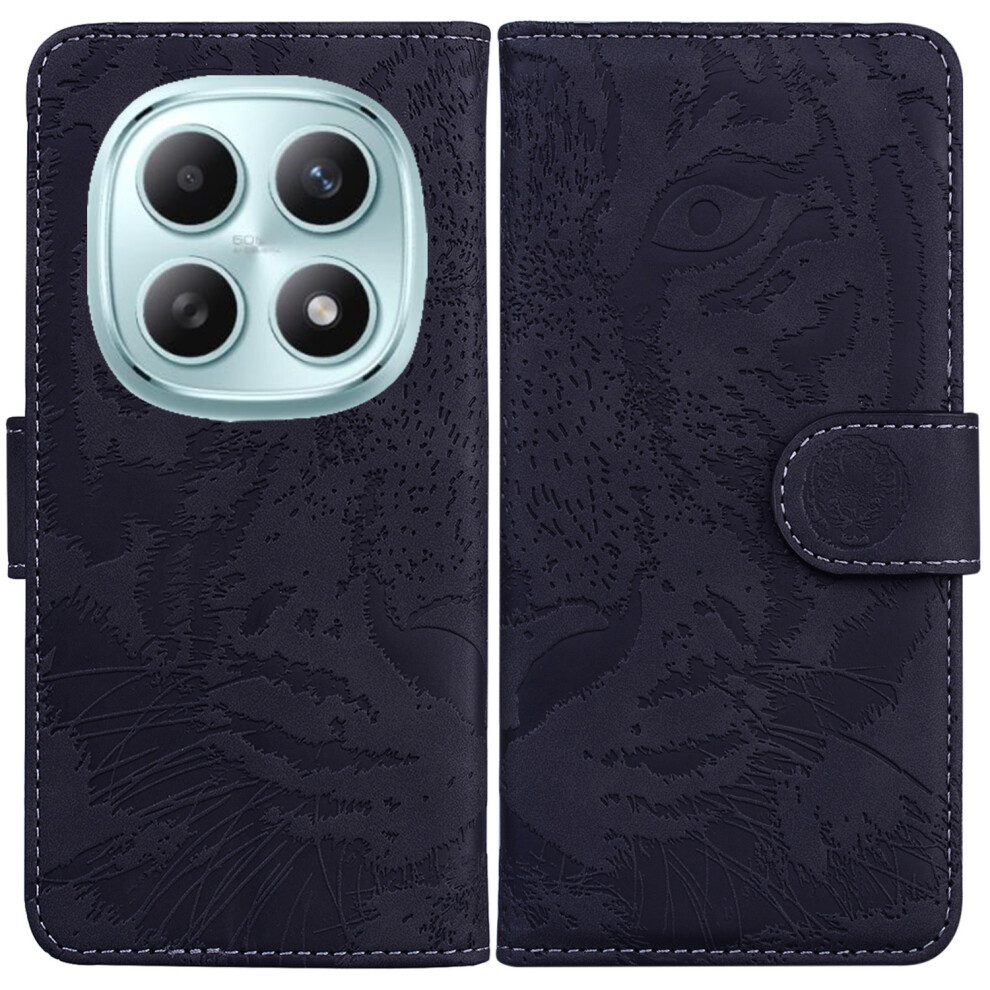 (Black) For Xiaomi Poco M8 5G / Redmi Note 15 5G (Global) Case Tiger Imprint Leather Wallet Phone Cover Black 6914296449259