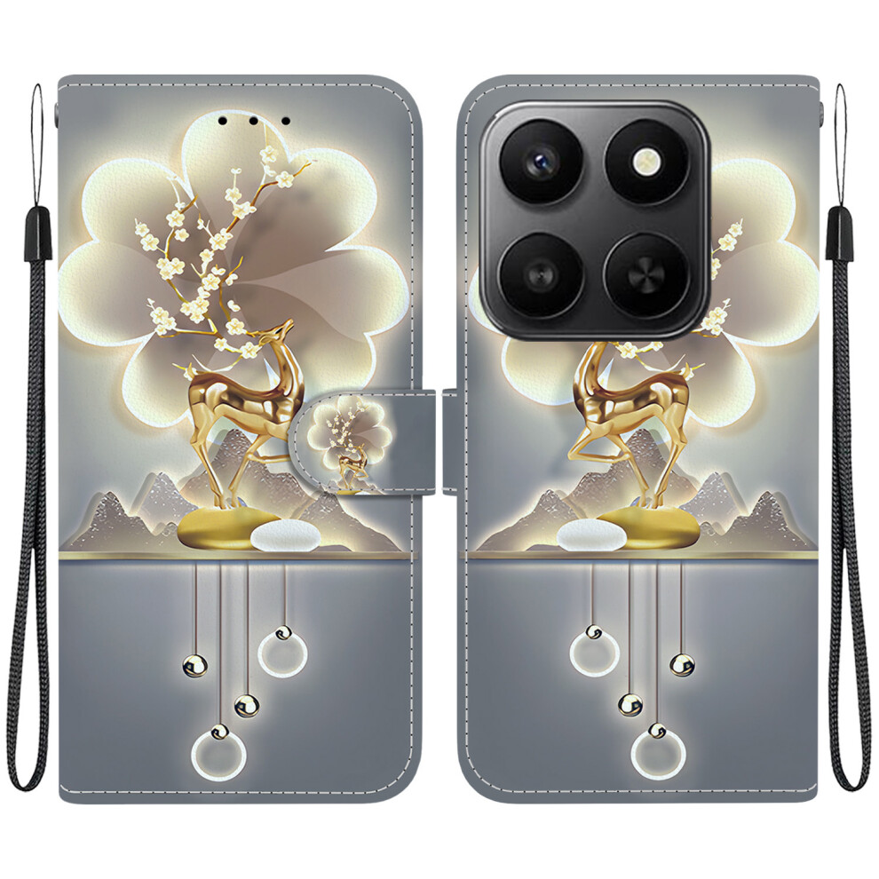 (Sika Deer) For Honor 400 Smart 5G / 4G / X7d 4G Case Pattern Printing Leather Flip Wallet Phone Cover With Lanyard 6914291706227