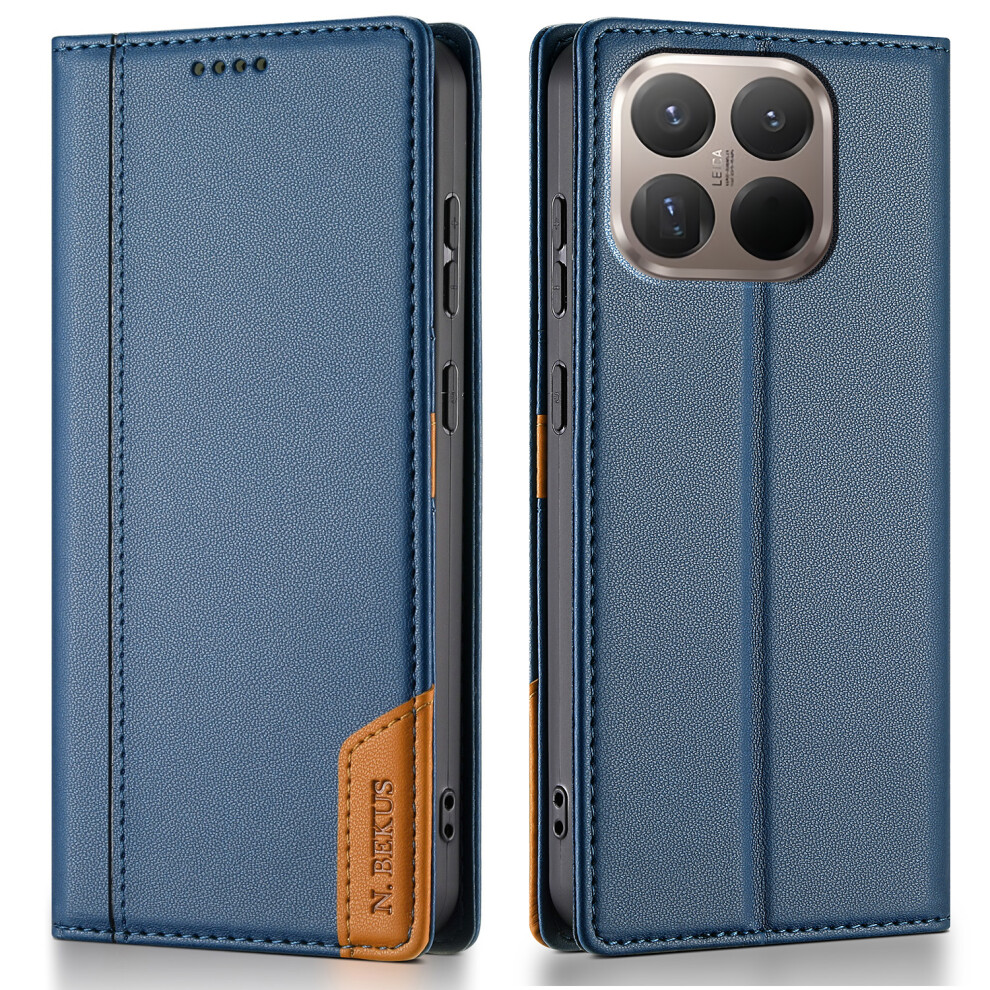 (Blue) N.bekus P3 For Xiaomi 15T Case Rfid Blocking Wallet Stand Pu Leather Flip Phone Cover Blue 6914297478449
