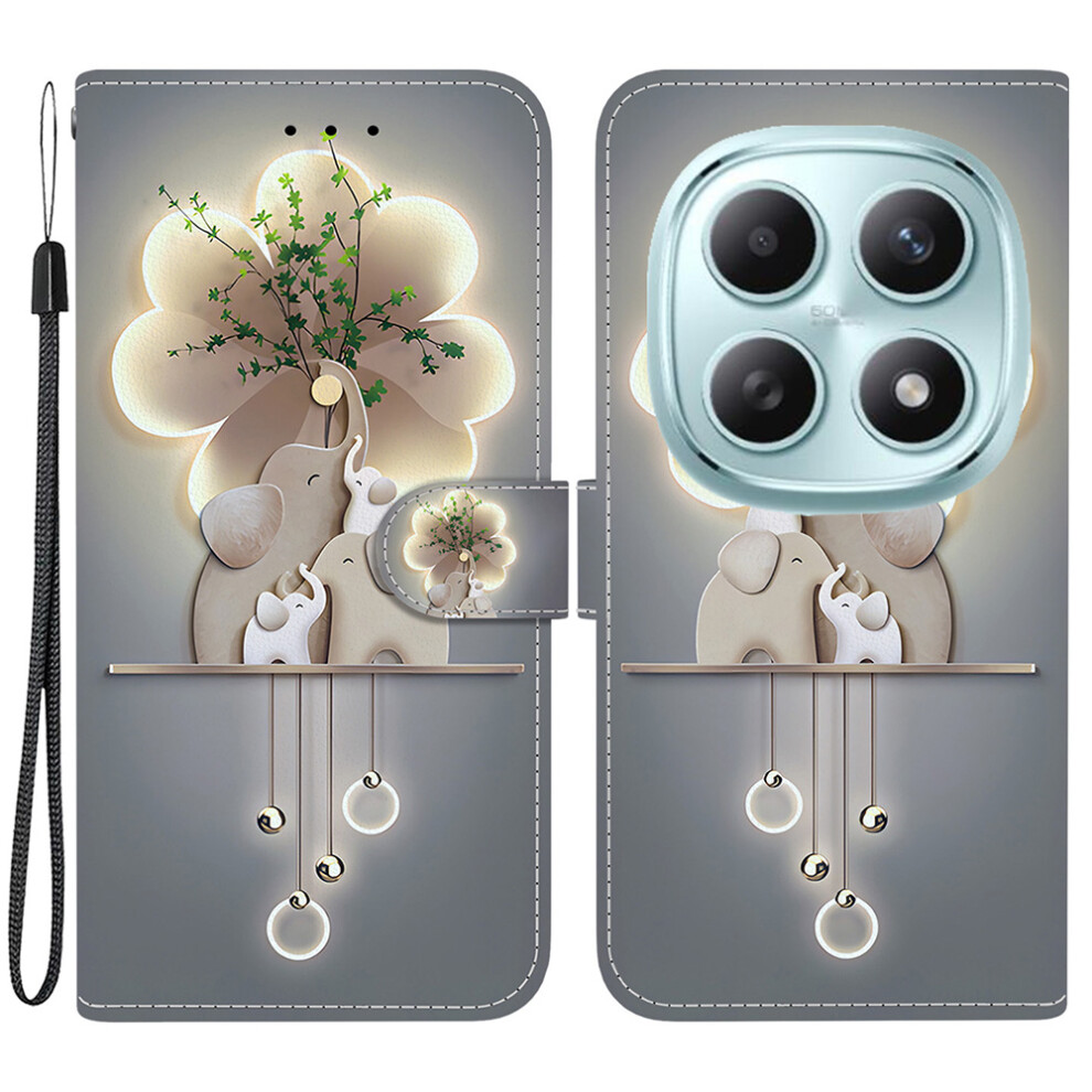 (Three Elephants) For Xiaomi Poco M8 5G / Redmi Note 15 5G (Global) Case Pattern Printing Leather Flip Wallet Phone Cover With Lanyard 6914292847042