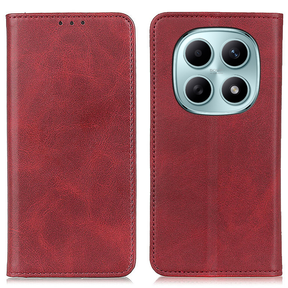 (Red) For Xiaomi Poco M8 5G / Mi Note 15 5G (Global) Case Split Leather Flip Wallet Phone Cover Red 6914292709975