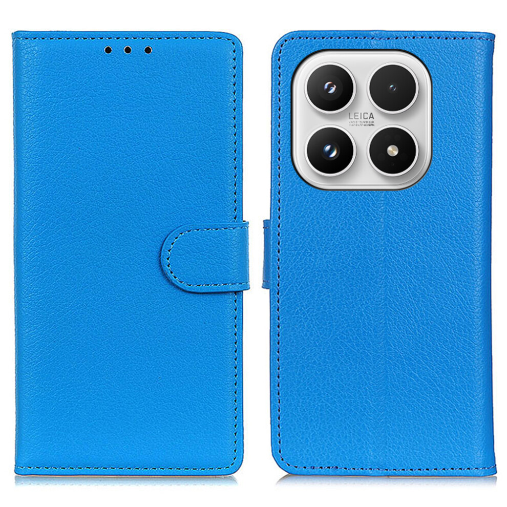 (Blue) For Xiaomi 17 Wallet Case Pu Leather Phone Cover Litchi Texture Blue 6914294233942