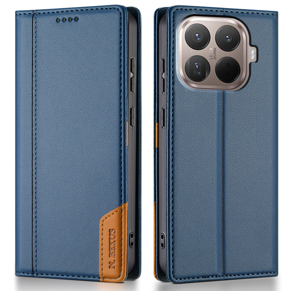 (Blue) N.bekus P3 For Xiaomi 15T Pro Case Rfid Blocking Wallet Stand Pu Leather Flip Phone Cover Blue 6914290287147