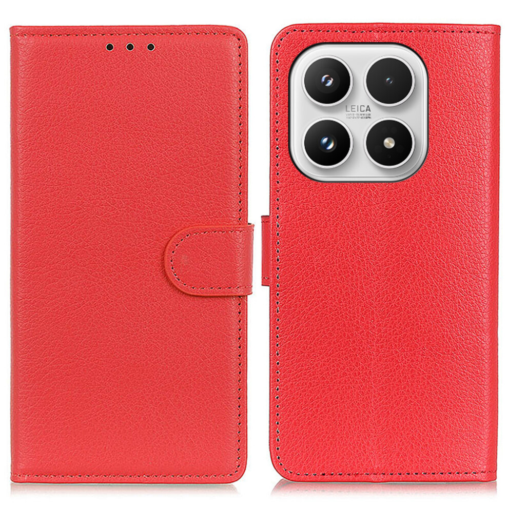 (Red) For Xiaomi 17 Wallet Case Pu Leather Phone Cover Litchi Texture Red 6914294081246