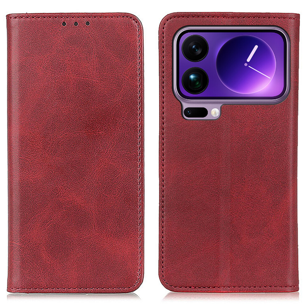 (Red) For Xiaomi 17 Pro Case Split Leather Flip Wallet Phone Cover Red 6914297899930