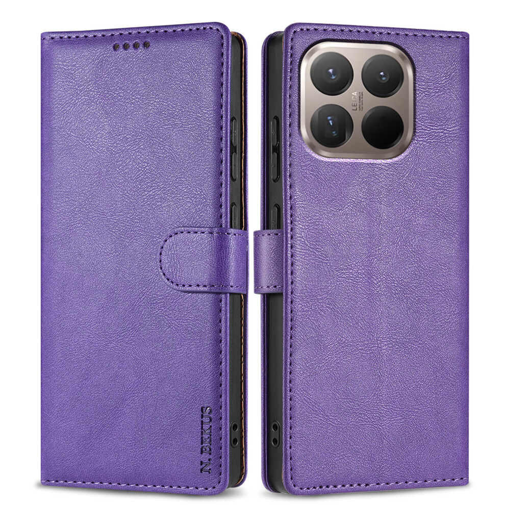 (Purple) N.bekus Csj-001 For Xiaomi 15T Stand Case Pu Leather Wallet Phone Cover Purple 6914292494710