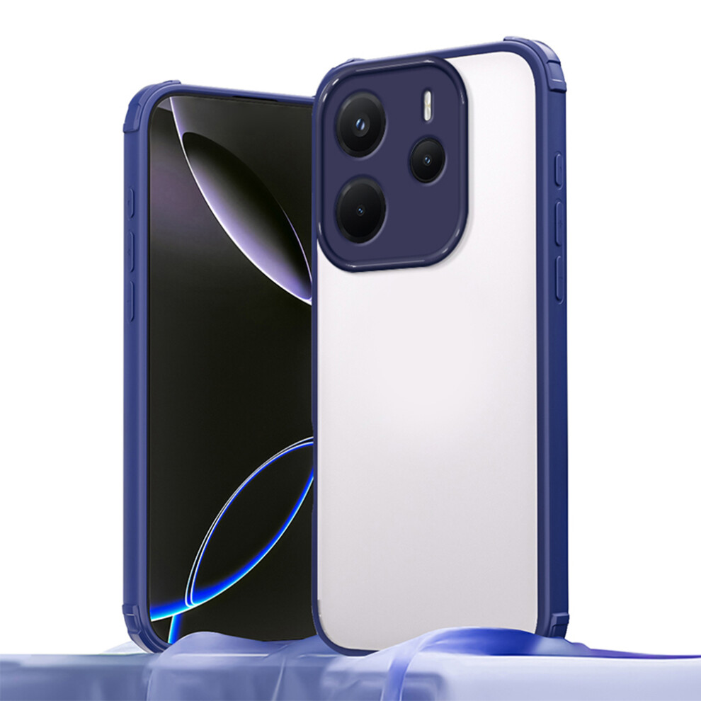 (Blue) For Xiaomi Redmi Note 14 4G (163.25Mm) Case Reinforced Corner Shockproof Tpu + Acrylic Phone Cover Blue 6914297257433