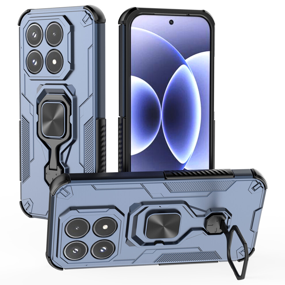(Navy ) For Xiaomi 17 Case Rotatable Ring Kickstand Pc + Tpu Shockproof Phone Cover Blue 6914298778852