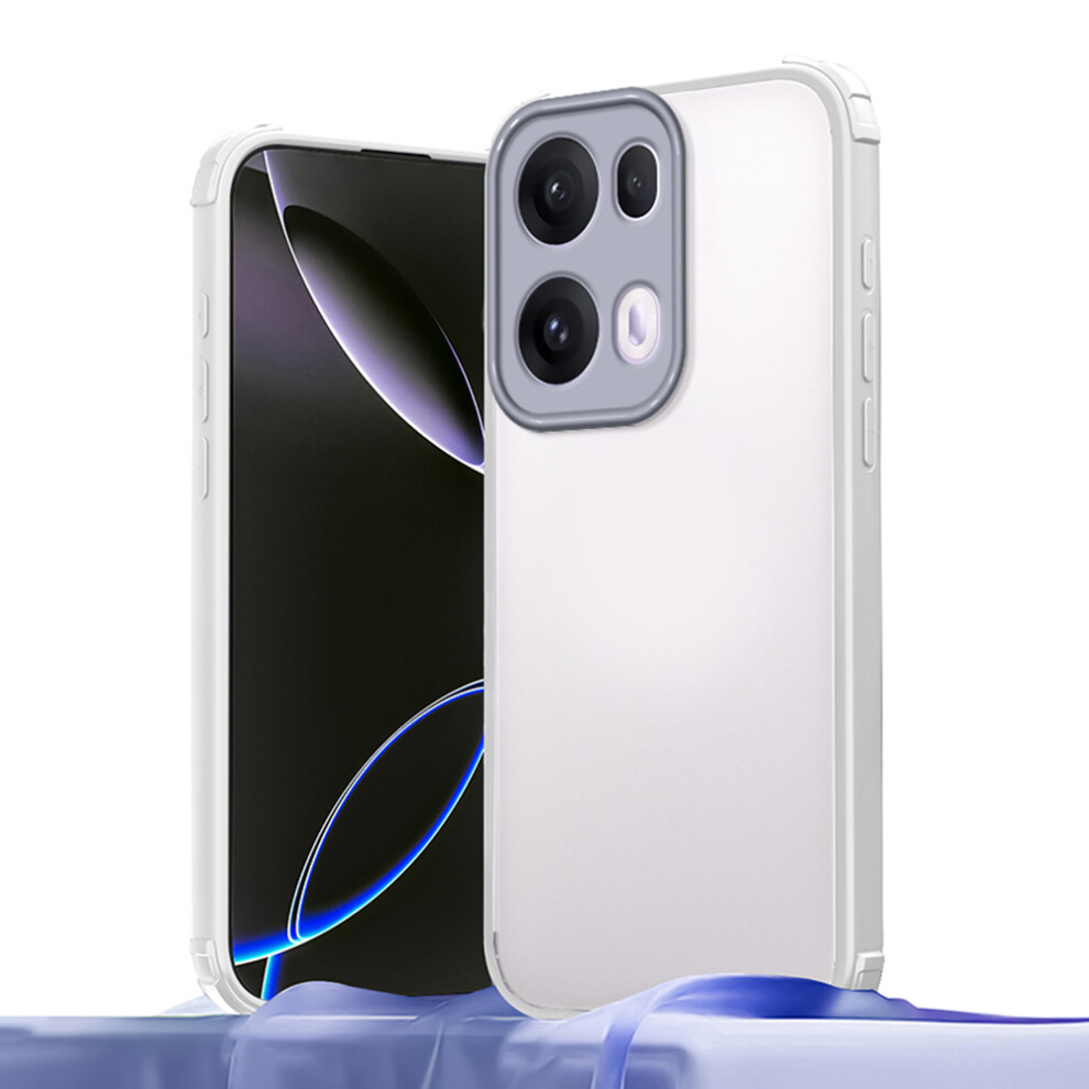 (White) For Oppo Reno13 Pro 5G Case Reinforced Corner Shockproof Tpu + Acrylic Phone Cover White 6914294412903