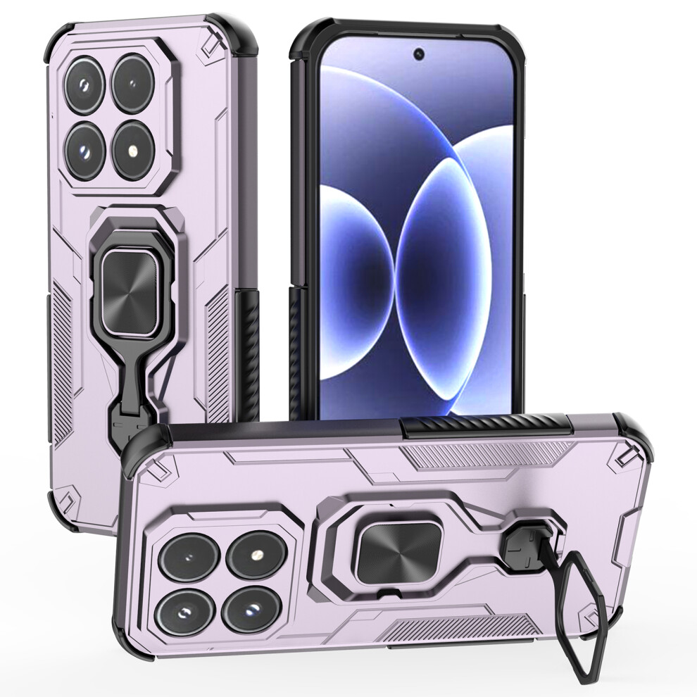 (Purple) For Xiaomi 17 Case Rotatable Ring Kickstand Pc + Tpu Shockproof Phone Cover Purple 6914299032557