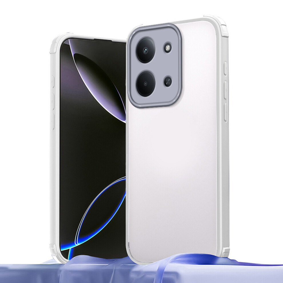 (White) For Xiaomi Redmi 15C 4G (Global) (171Mm) / Poco C85 4G (171Mm) Case Reinforced Corner Shockproof Tpu + Acrylic Phone Cov White 6914299600480