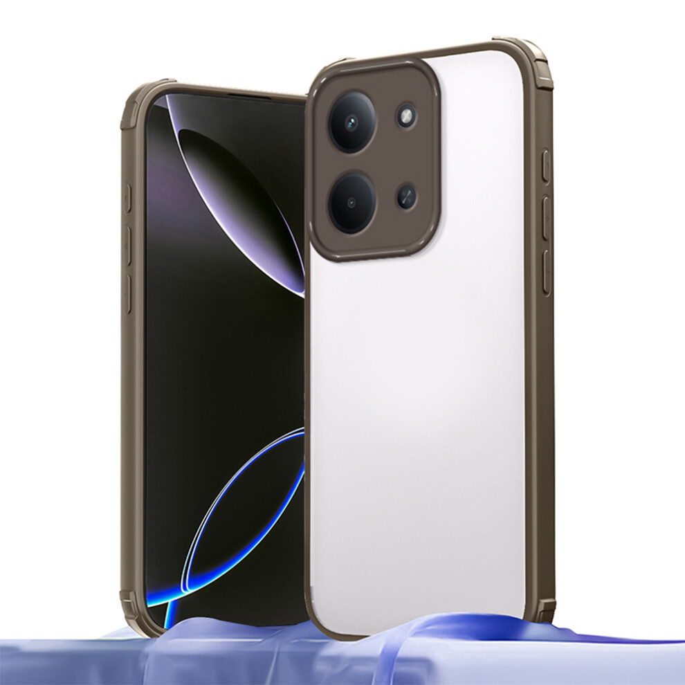 (Brown) For Xiaomi Redmi 15C 4G (Global) (171Mm) / Poco C85 4G (171Mm) Case Reinforced Corner Shockproof Tpu + Acrylic Phone Cov Brown 6914297813059