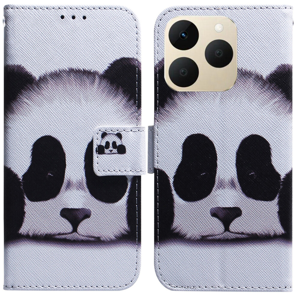(Panda) For Realme 15T 5G Wallet Case Pattern Print Leather Phone Cover 6914291958978