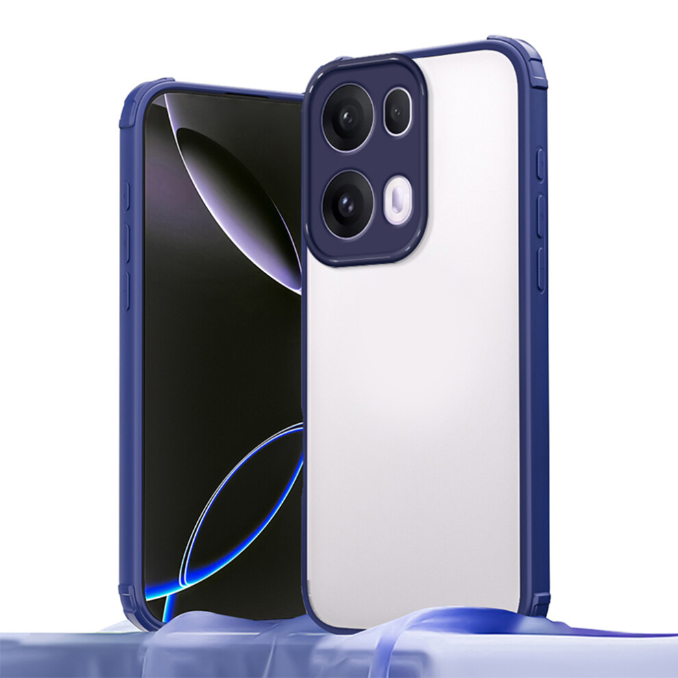 (Blue) For Oppo Reno13 Pro 5G Case Reinforced Corner Shockproof Tpu + Acrylic Phone Cover Blue 6914296320732