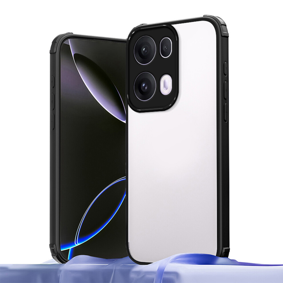 (Black) For Oppo Reno13 5G (Global) Case Reinforced Corner Shockproof Tpu + Acrylic Phone Cover Black 6914293200235
