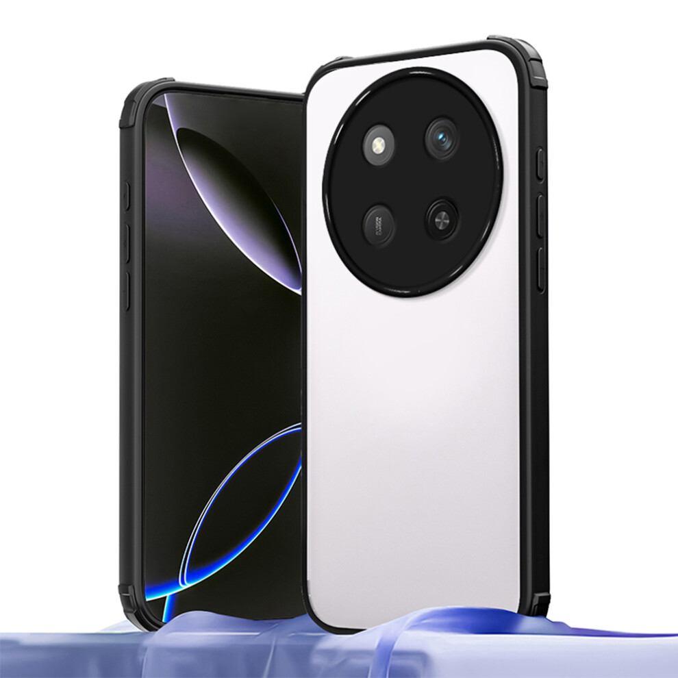 (Black) Phone Case For Honor X9c 5G / X60 Pro 5G / Magic7 Lite 5G Reinforced Corner Shockproof Tpu + Acrylic Cover Black 6914290492831