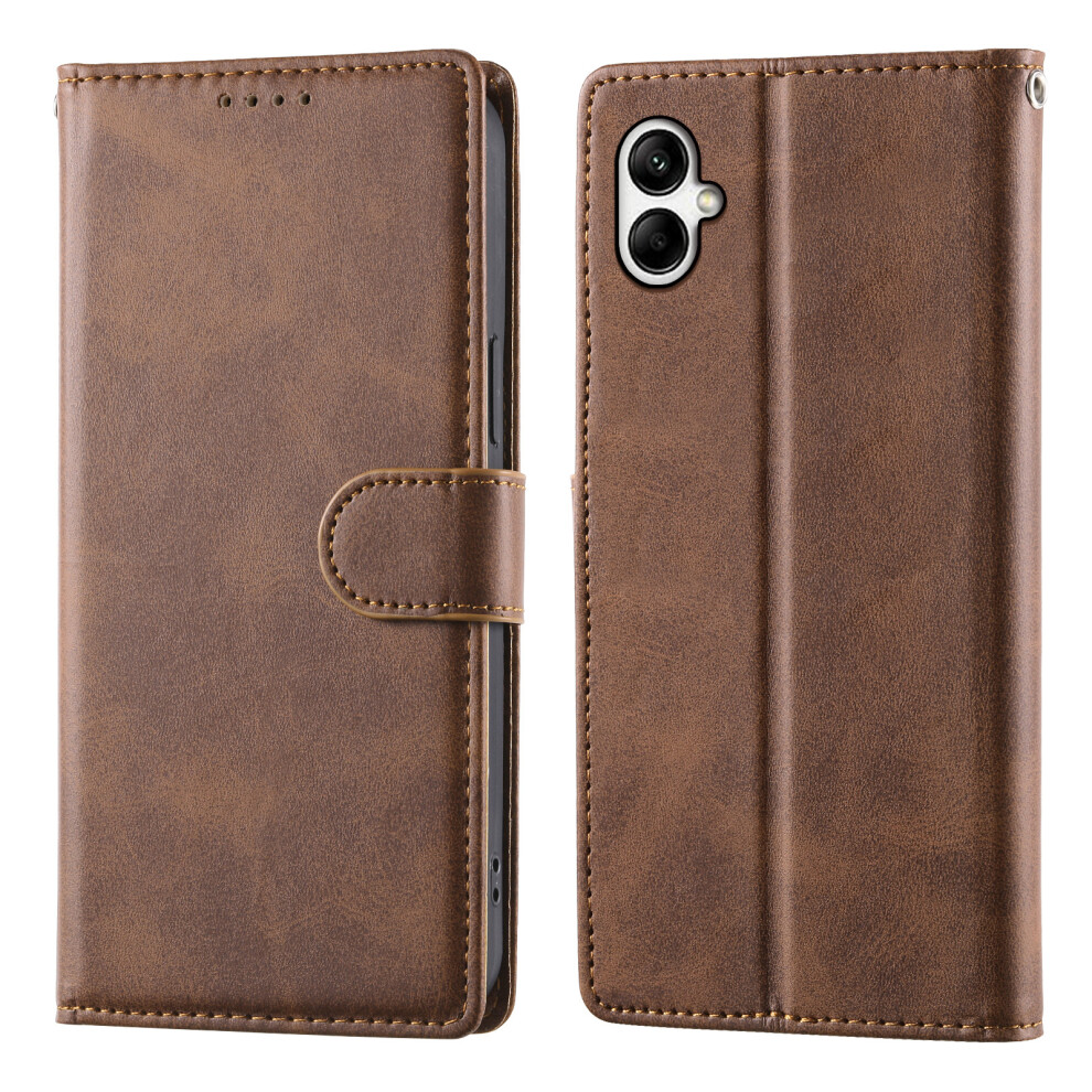 (Brown) Wallet Case For Samsung Galaxy A07 5G / A07 4G / A06 5G / A06 4G Stand Calf Texture Pu Leather Flip Phone Cover With Wri Brown 6914291627263