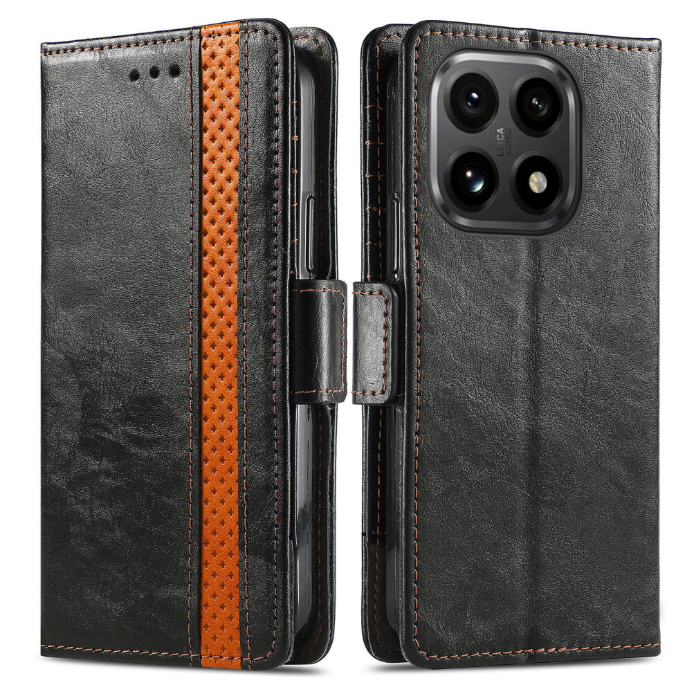 (Black) Caseneo For Xiaomi 15T Phone Cases Pu Leather Cover Stand With Rfid Blocking Wallet Black 6914292569975