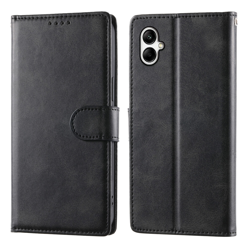 (Black) Wallet Case For Samsung Galaxy A07 5G / A07 4G / A06 5G / A06 4G Stand Calf Texture Pu Leather Flip Phone Cover With Wri Black 6914295778138