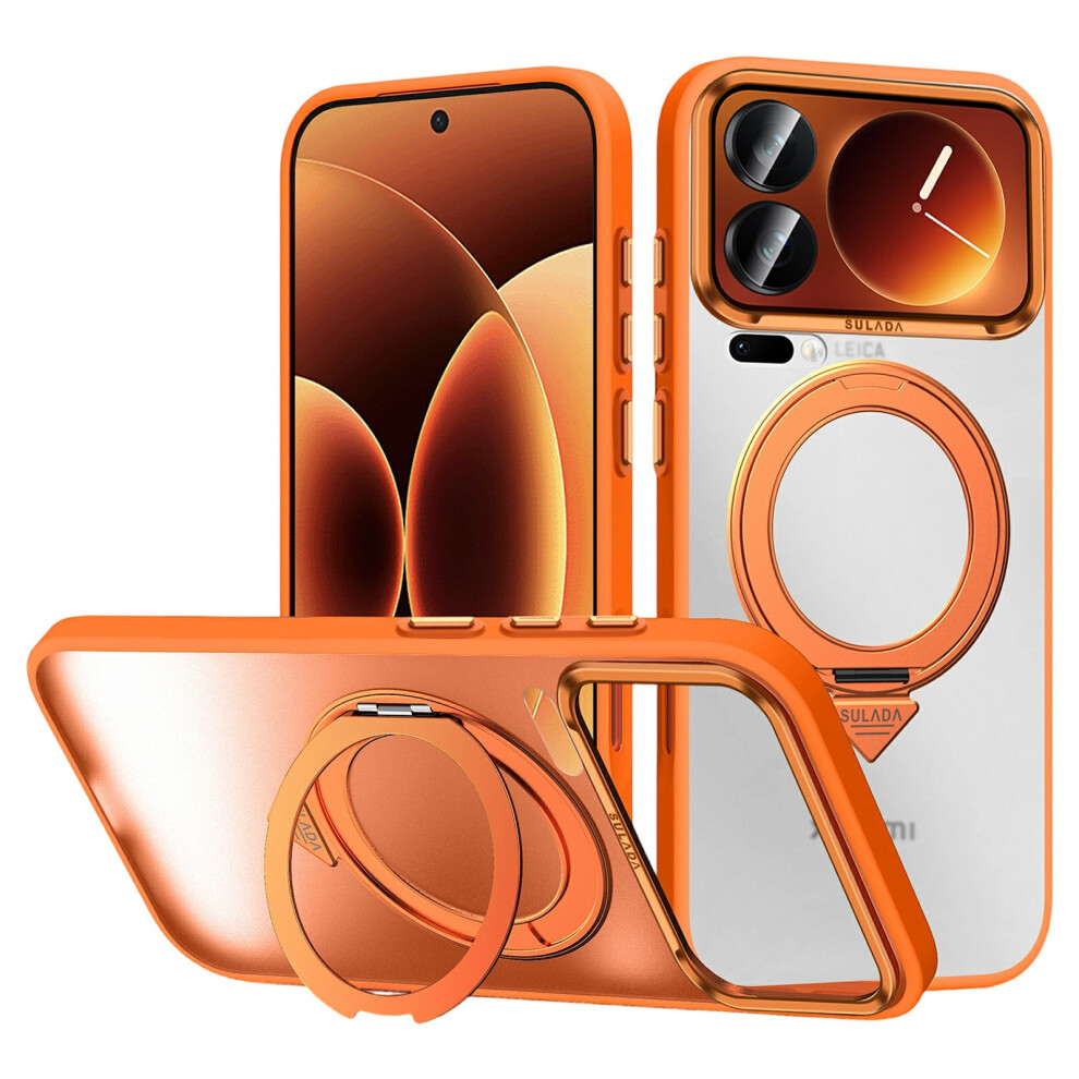 (Orange) Sulada For Xiaomi 17 Pro Magnetic Case Anti-Fingerprints Matte Tpu + Pc Phone Cover With Kickstand Orange 6914293841025