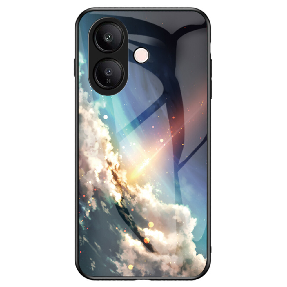 (Bright Starry Sky) For Vivo V60 Lite 5G / 4G Case Starry Sky Pattern Tempered Glass Phone Cover 6914296061154