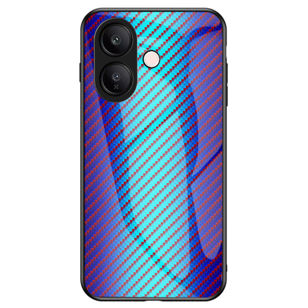 ( Fiber) For Vivo V60 Lite 5G / 4G Case Tempered Glass Shockproof Phone Cover Blue 6914297431734