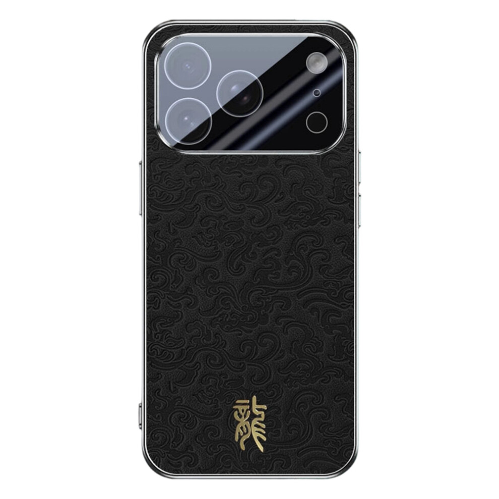 (Black) For Iphone 17 Pro Max Case Loong Pattern Electroplated Pc + Tpu Shockproof Phone Cover Black 6914296171808