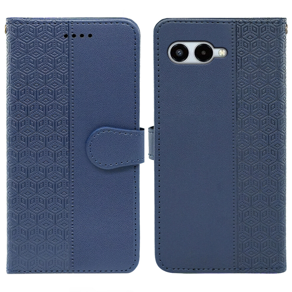 (Blue) For T-Mobile Revvl 8 Wallet Phone Case Pattern Imprint Leather Flip Cover Blue 6914298585948