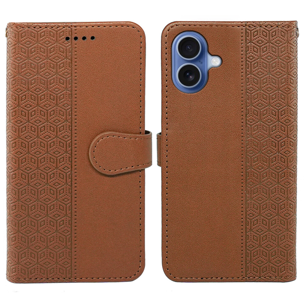 (Brown) For Iphone 17 Wallet Phone Case Pattern Imprint Leather Flip Cover Brown 6914293845320