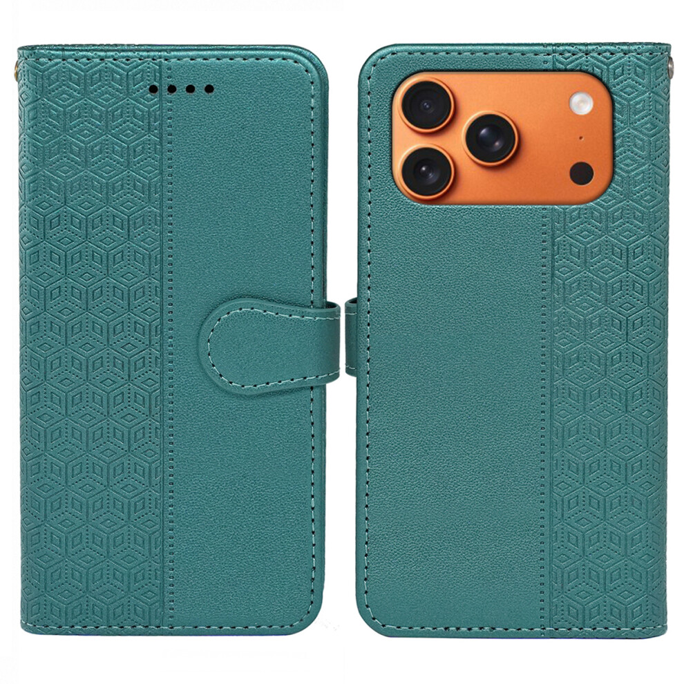 (Green) For Iphone 17 Pro Wallet Phone Case Pattern Imprint Leather Flip Cover Green 6914298997123