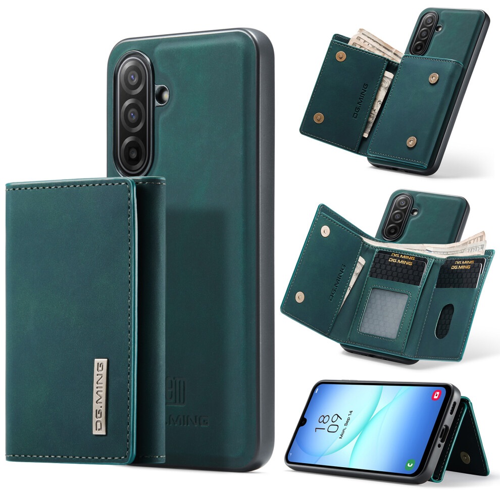 (Green) Dg.ming M1 Series For Samsung Galaxy A17 5G / 4G Case Kickstand Pu Phone Cover With Detachable Wallet Green 6914295337755