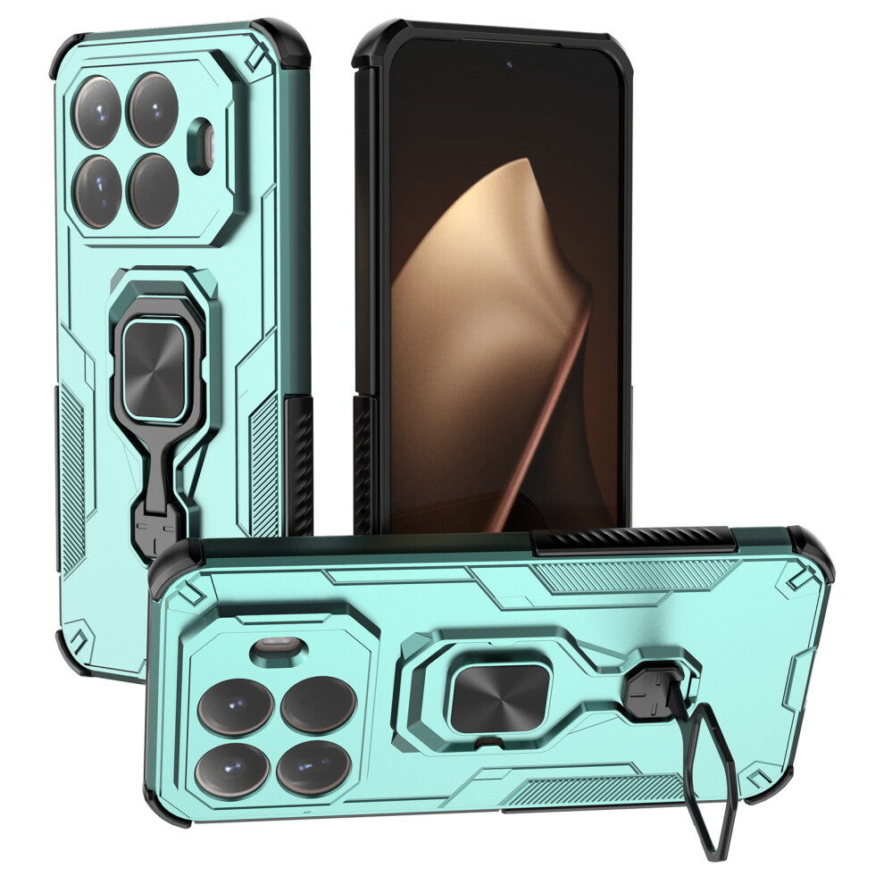 (Green) For Xiaomi 15T Pro Case Rotatable Ring Kickstand Pc + Tpu Shockproof Phone Cover Green 6914296946178