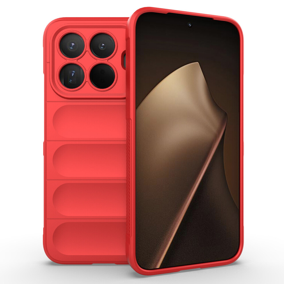 (Red) Amorus For Xiaomi 15T Pro Case Shockproof Soft Tpu Rugged Phone Back Cover Red 6914291451745
