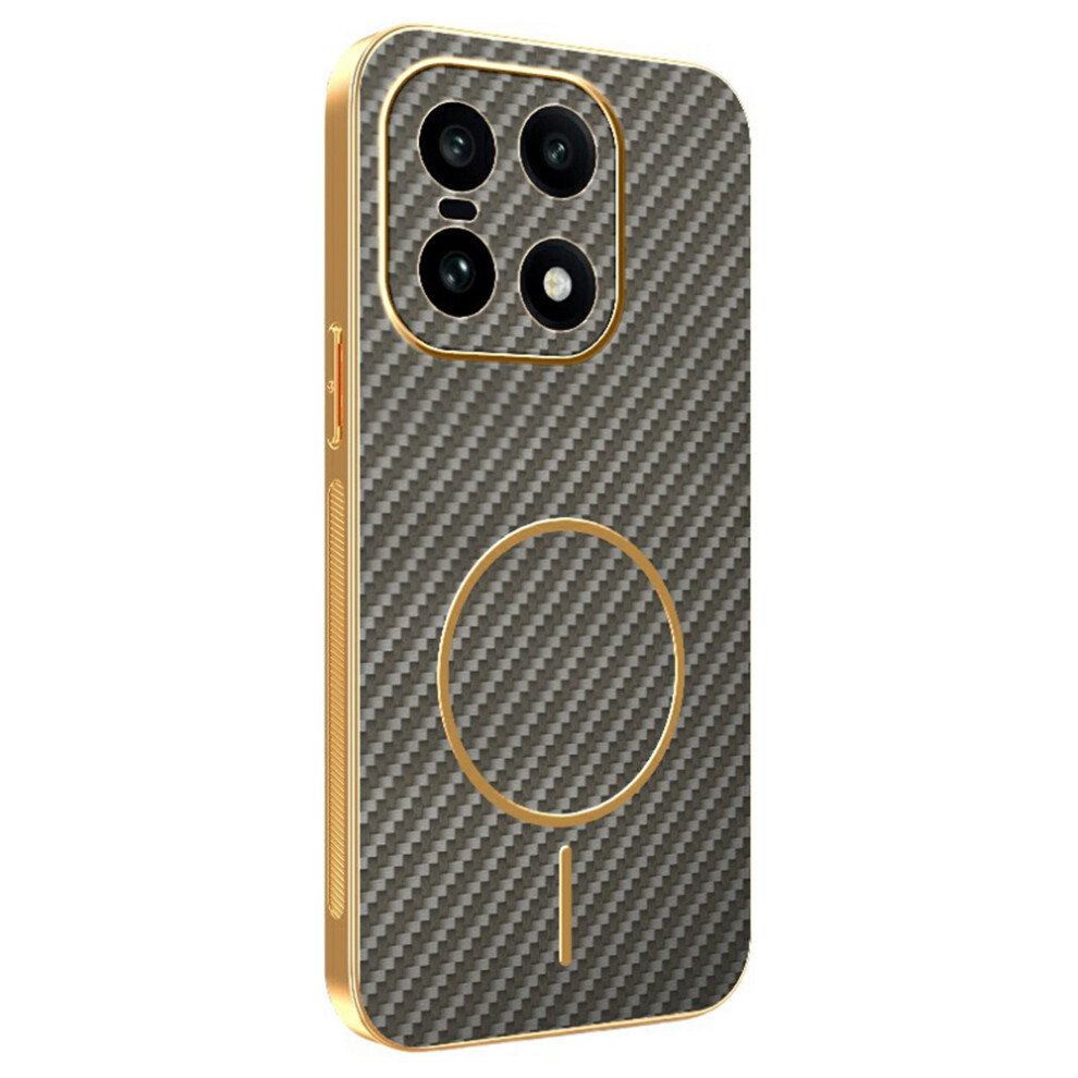 (Coffee) For Oneplus 15 5G Phone Case Carbon Fiber Textured Electroplated Tpu Back Cover Brown 6914291416416